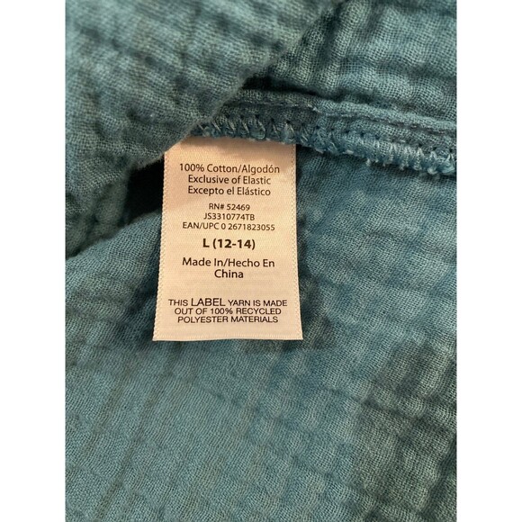 Joyspun Cropped Blouse Sz Large Top Dk Turquoise Off Shoulder Gathered Neckline - Picture 7 of 10